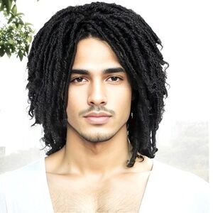 NWT Hair Dreadlocks Wig Natural Synthetic Wig Layered Breathable Faux Braids